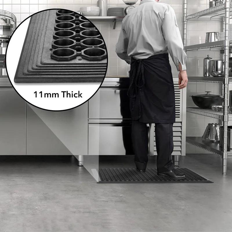 GRIDMANN Anti-Fatigue Restaurant Floor Mat, Non-Slip Rubber Drainage Mat