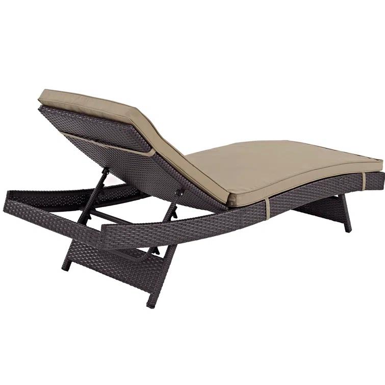 Modway Convene Outdoor Patio ChaiseSet of 2 in Espresso Mocha