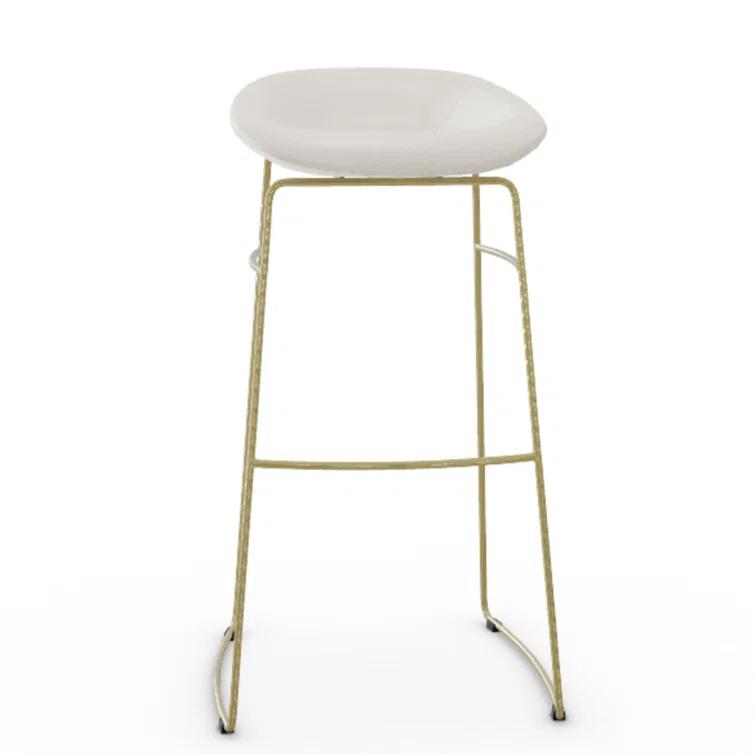 Calligaris Palm Upholstered Backless Stool with Metal Frame