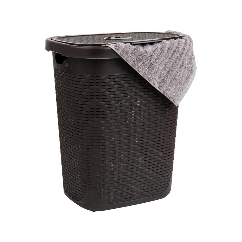 Mind Reader Mind Reader 50L Slim Laundry Hamper, Clothes Basket, Lid, Plastic