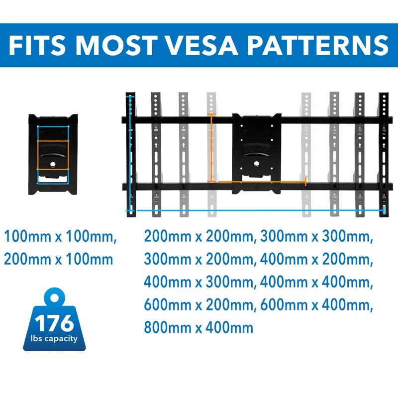 Mount-it Mount-It! Full Motion Wall Bracket TV Mount | 36 in. Extended Articulating Arm Fits 42 to 90 in. TVs
