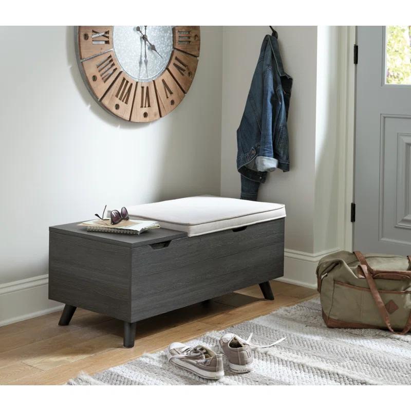 Loon Peak® Kadira Polyester Upholstered Storage Bench