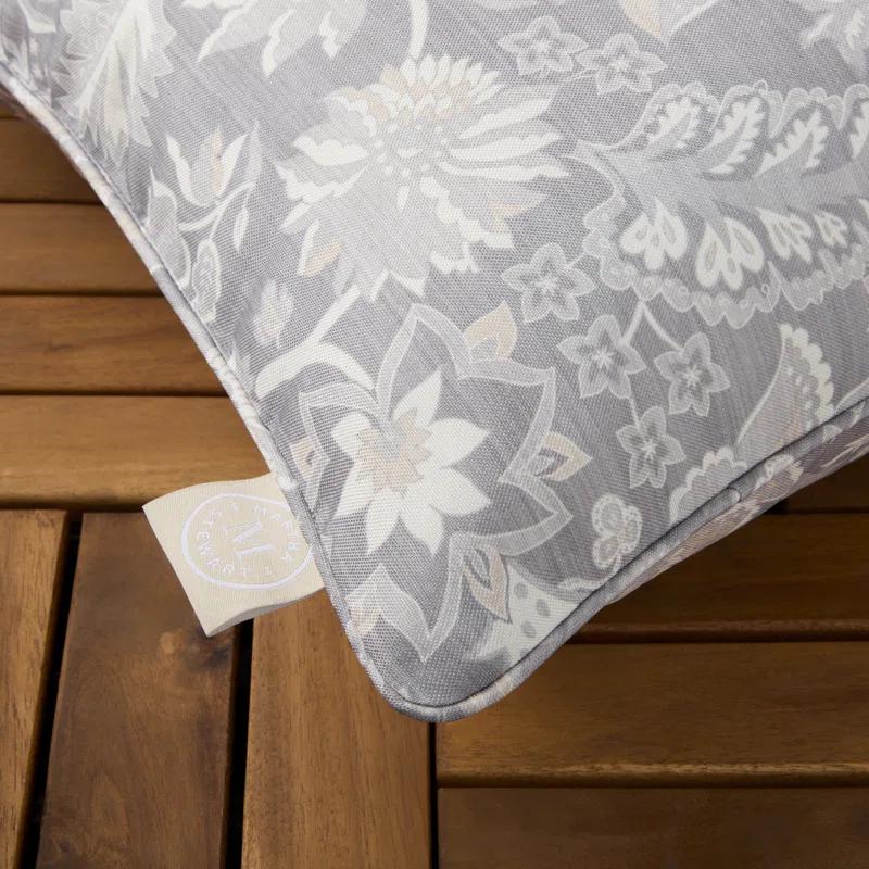 Martha Stewart MARTHA STEWART Distressed Jacobean Indoor Outdoor Lumbar Pillow 2-Pack Set, 18" (Set of 2)