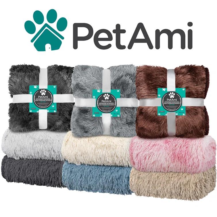 PetAmi Faux Fur Sherpa Pet Blanket