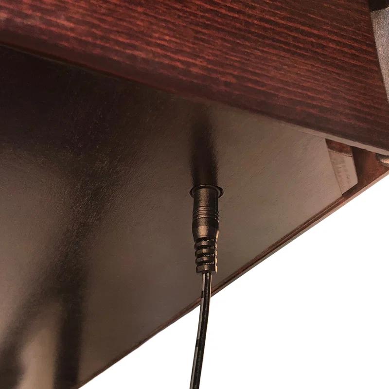 YouTheFan Glass Top End Table