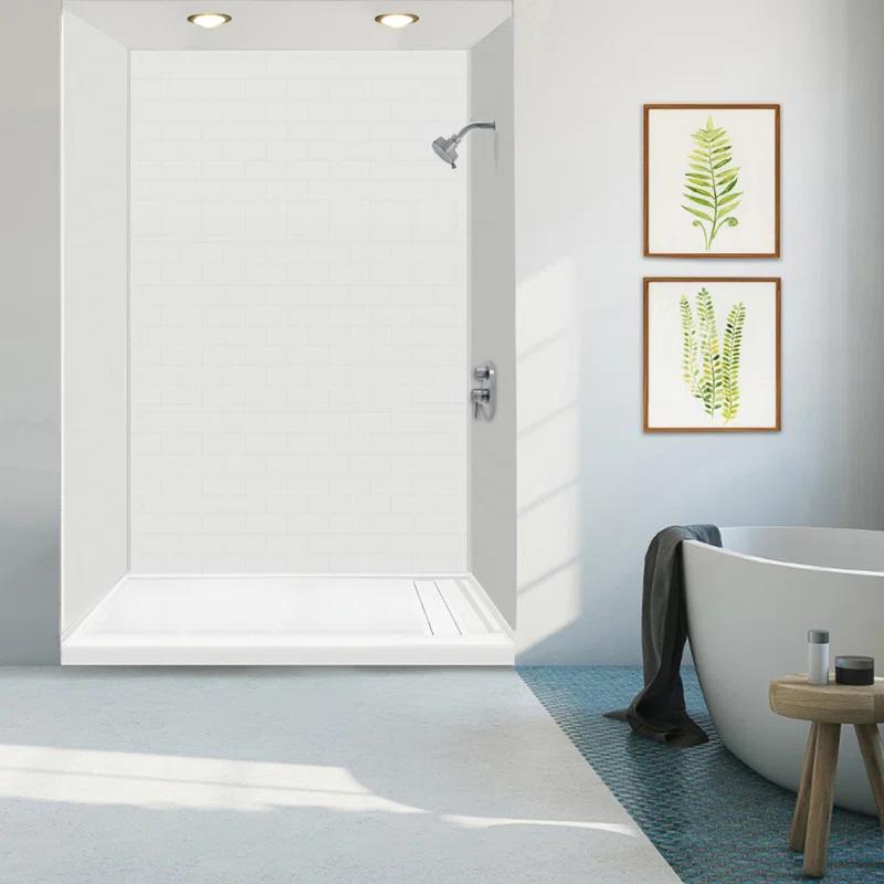 Transolid FLU6032L-31 60'' W 32'' D Rectangular Single Shower Base