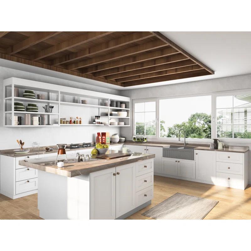 DeerValley Nova 33" L x 18" W Double Bowl Fireclay Farmhouse Kitchen Sink with Sink Grid and Basket Strainer DV-1K0041