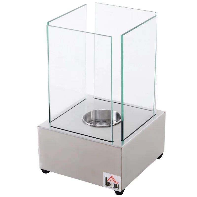 Metal Bio-Ethanol Tabletop Fireplace with Flame Guard