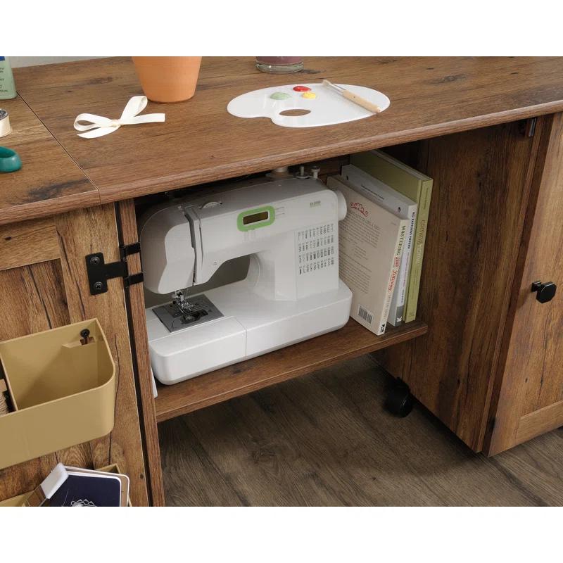 Sauder 40.079'' x 19.449'' Sewing Table with Wheels