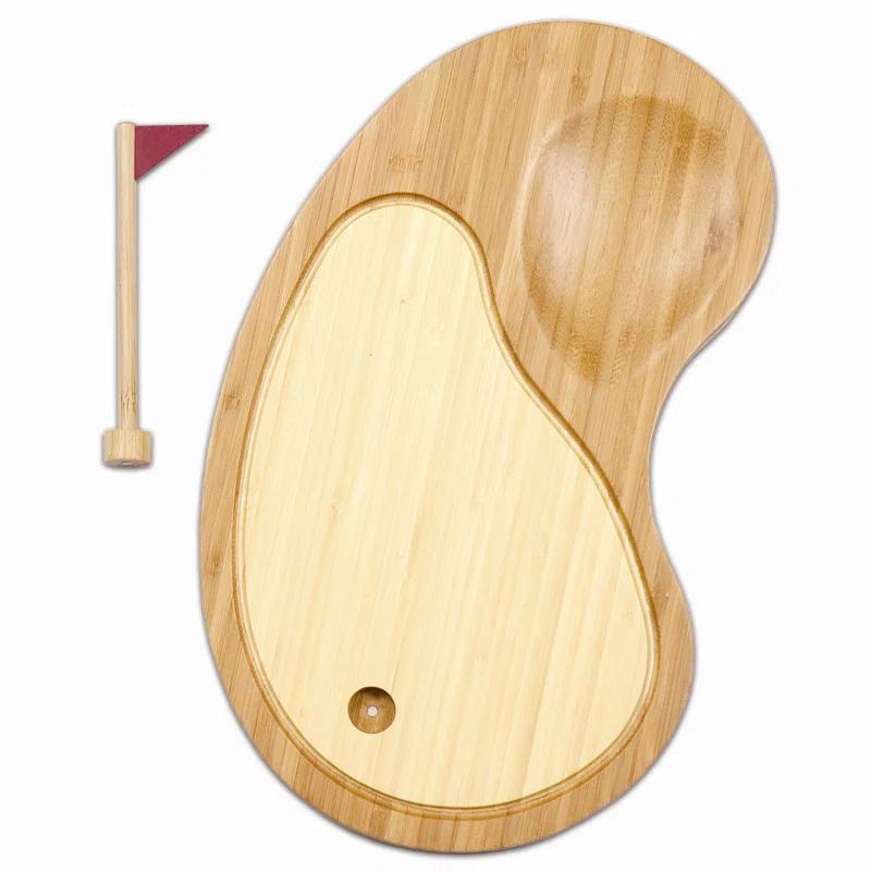 Millwood Pines Sand Trap Golf Gift Cheese Board & Knife Set - Novelty Charcuterie Board with Cheese Knife Set - Cheese Boards Charcuterie Boards - Serving Platter Enoch