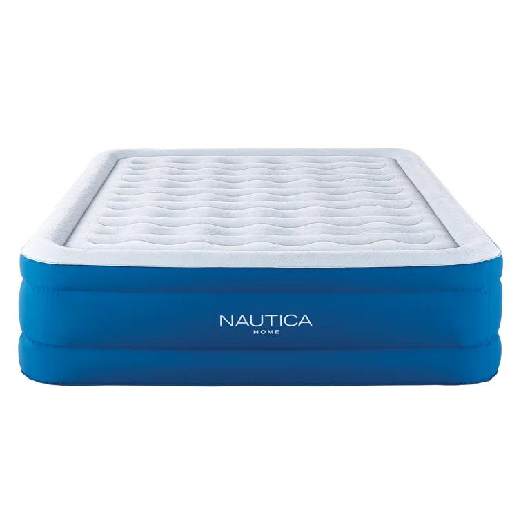 Nautica Nautica PlushAire Inflatable Air Mattress with Anti-leak Built-in Pump and Puncture Resistant Vinyl