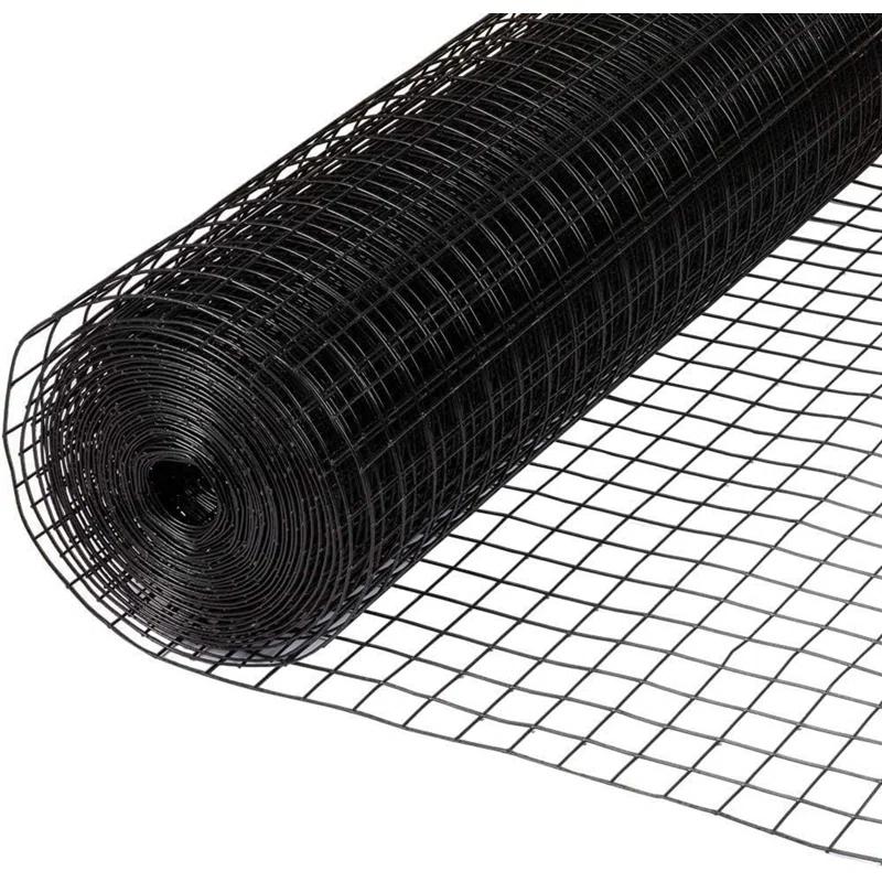 Fencer Wire Fencer Wire 16 Gauge Black Vinyl Coated Welded Wire with Mesh Size 1.5” x 1.5”, Multiple Sizes