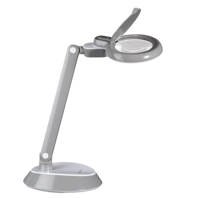 OttLite OttLite Space Saving LED Magnifier Desk Lamp - 1.75x Optical Grade Magnifier, Pivoting Head