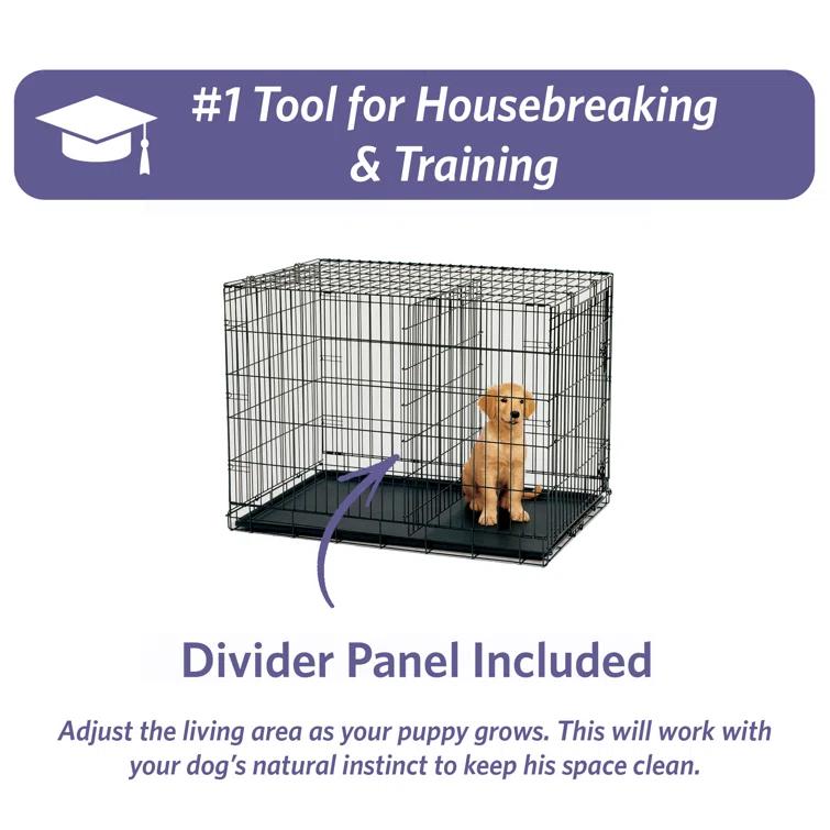 Midwest Homes For Pets MidWest Homes for Pets Newly Enhanced Single Door iCrate Dog Crate Includes Divider Panel