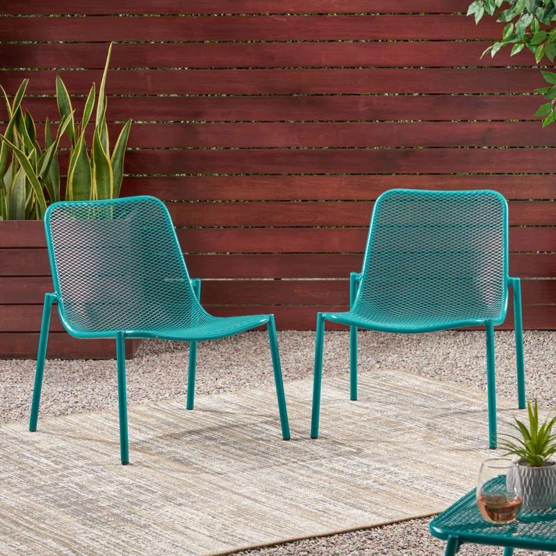 Corrigan Studio® Modern Elegant and Sophisticated Outdoor Dining Chairs (Set of 2)