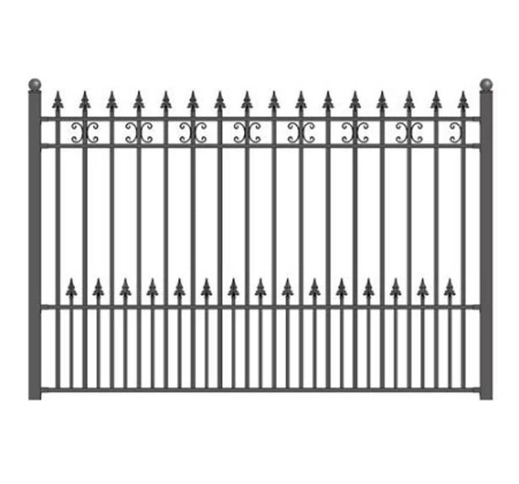 ALEKO Venice 62.8'' H x 66'' W Black Metal Fencing