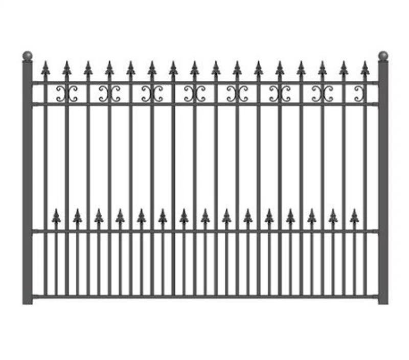 ALEKO Venice 62.8'' H x 66'' W Black Metal Fencing
