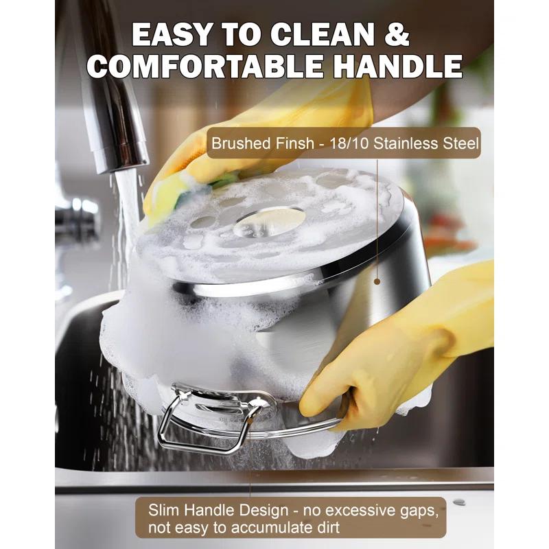 Cooks Standard Cooks Standard Professional Stainless Steel Stock Pot with Lid, Silver