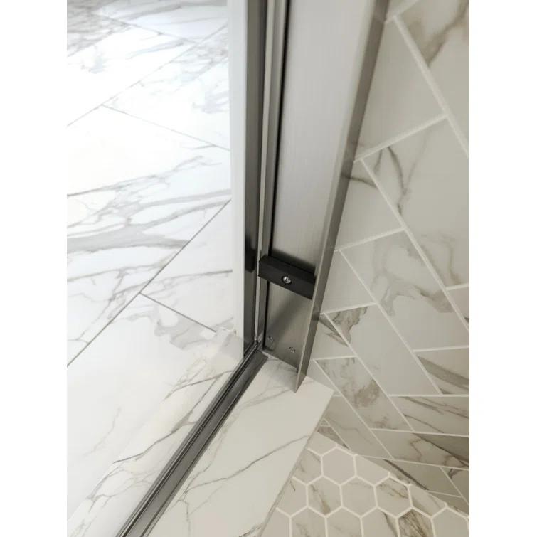 Basco Rotolo 44" W X 76" H Bypass Semi-Frameless Shower Door RTLA05A4876XPBN