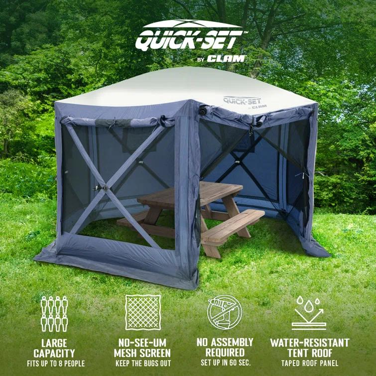 Clam CLAM Quick-Set Pavilion Portable Outdoor Canopy Shelter