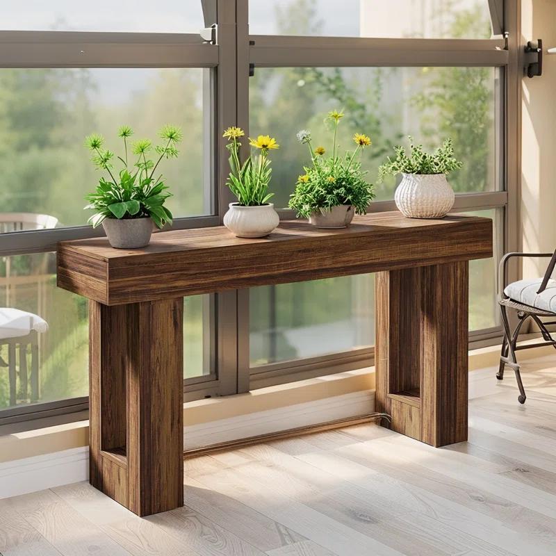 Millwood Pines 63 Inch Long Console Table Farmhouse Sofa Table