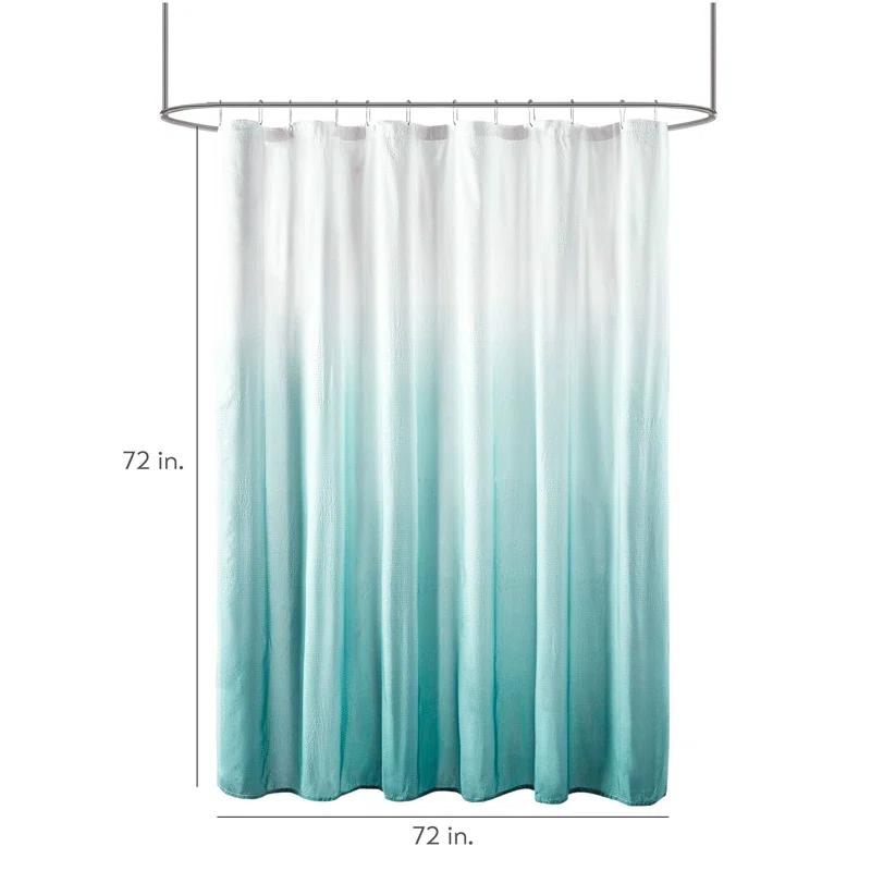 Madison Park Ara Ombre Printed Seersucker Single Shower Curtain