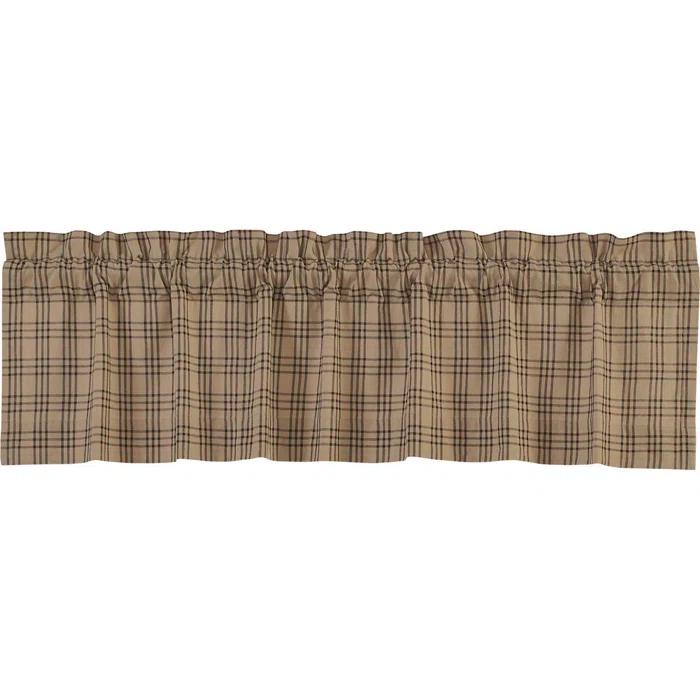 VHC Brands Sawyer Mill Cotton Plaid Tailored Window Valance