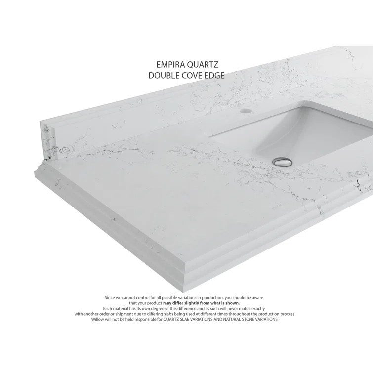 Willow Collections Aberdeen 84'' Double Bathroom Vanity with Quartz Top