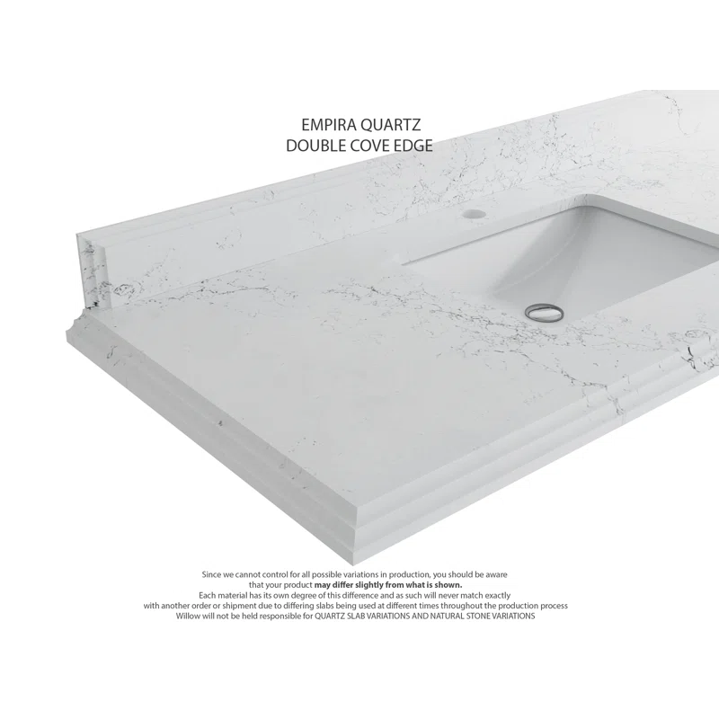 Willow Collections Aberdeen 84'' Double Bathroom Vanity with Quartz Top