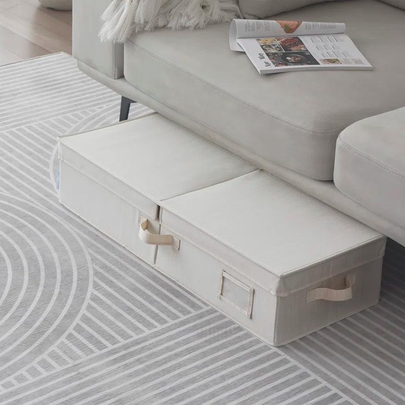 we think storage. 30" x 12" x 6.5" Foldable Under Bed Organizer with Double Folding Lid