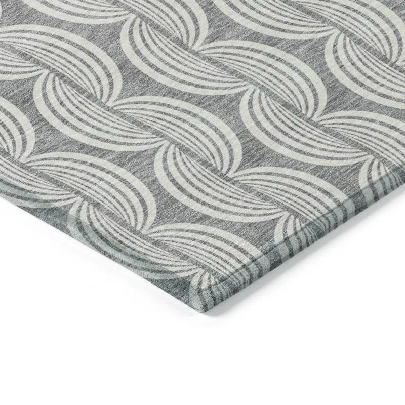 Machine Washable Indoor/Outdoor Chayden ACN1055 Gray Rug