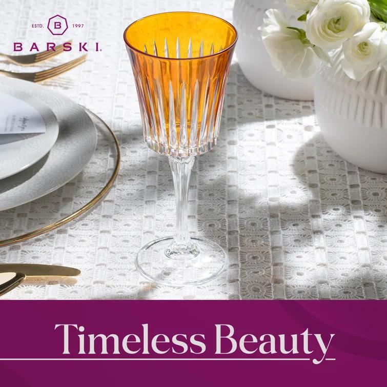 Barski Colored Wine Glasses - Set of 6 Wine Goblets - Glassware - Water Goblets - 7.5 oz (Set of 6)