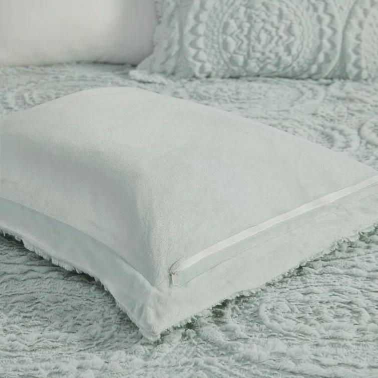 Madison Park Arya Embroidered Medallion Faux Fur Ultra Plush Comforter Set