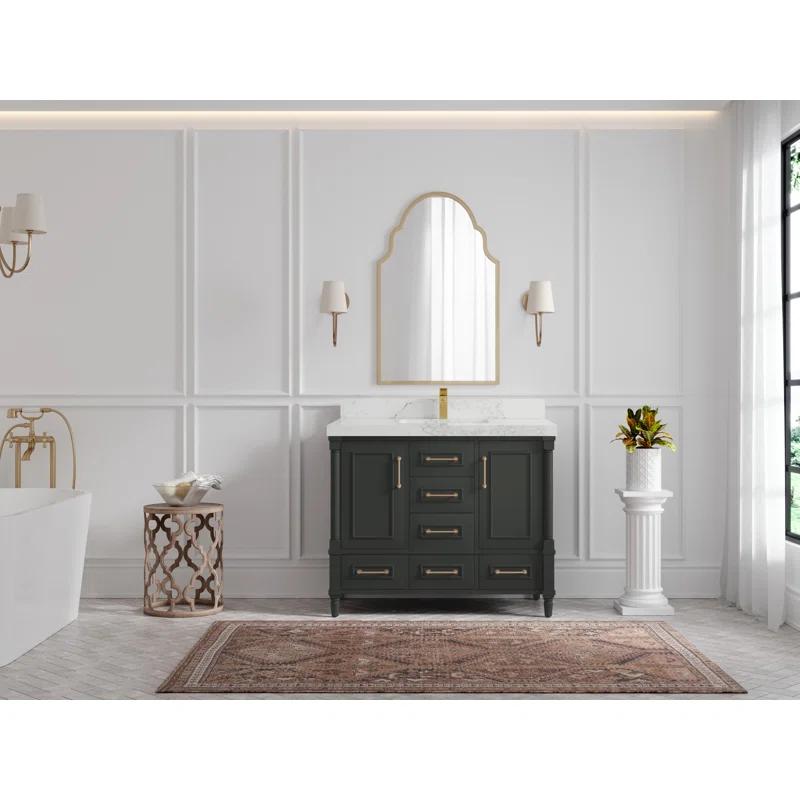 Willow Collections Aberdeen 42'' Single Bathroom Vanity with Quartz Top
