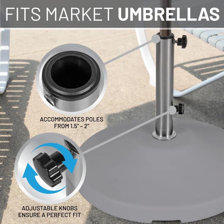 US Weight Fillable 120lb Capacity Free Standing Patio Umbrella Base