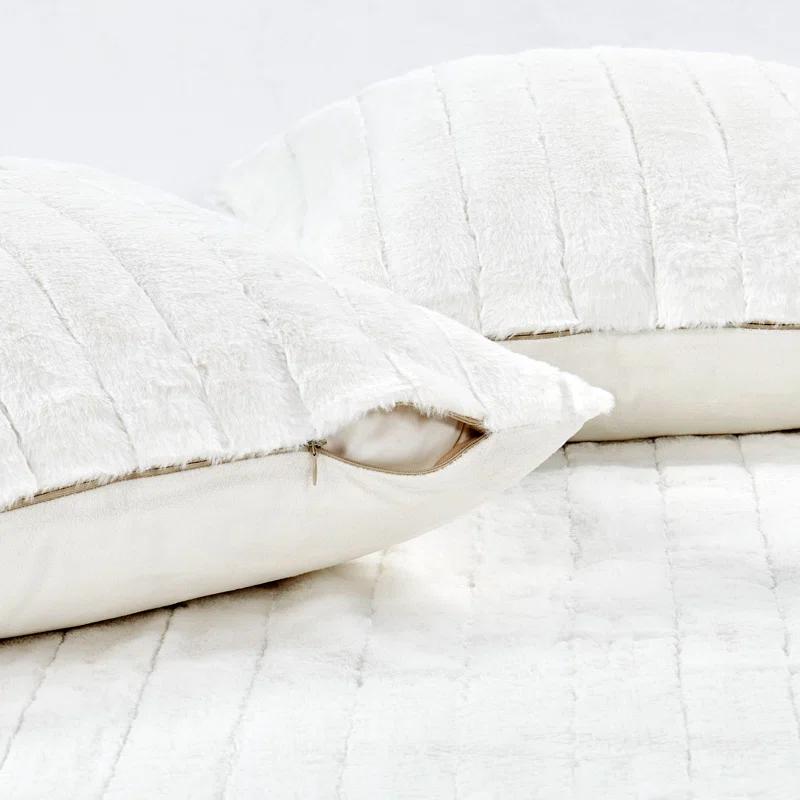 Home Soft Things Luxury Rabbit Faux Fur Throw Blanket