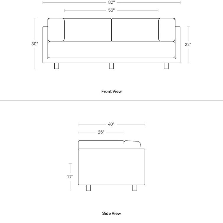 Blu Dot Sunday 82'' Upholstered Sofa