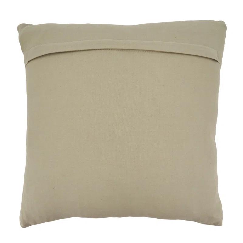 Saro Gina Collection Appliqued Cotton Pillow Cover