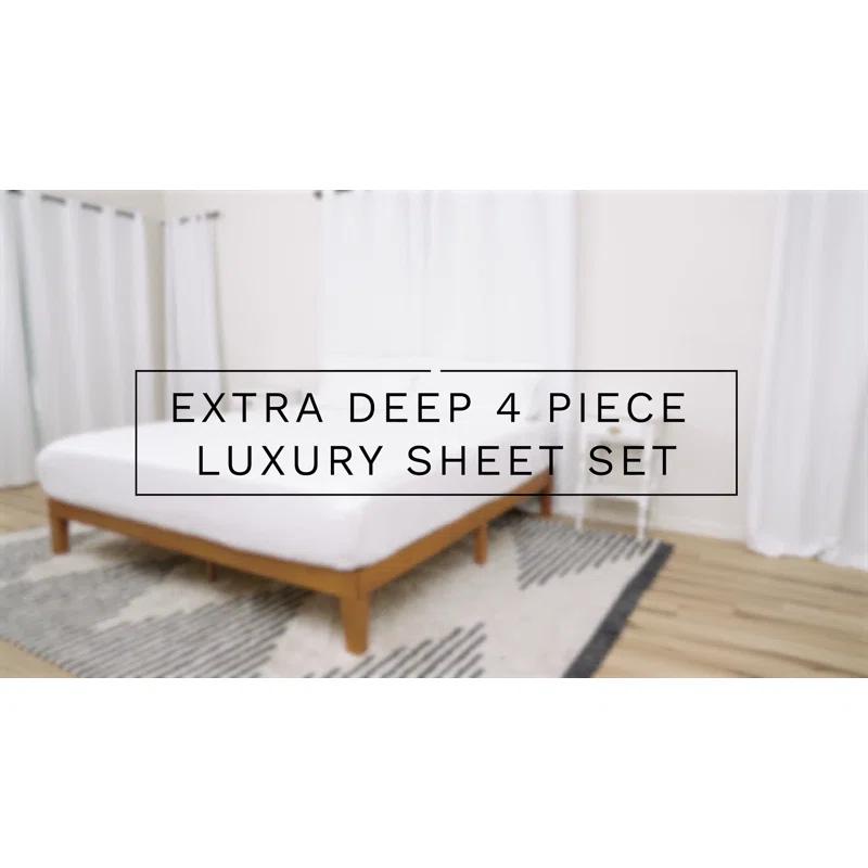 CGK Linens Extra Deep Pocket luxury Sheet Set - Solid Ultra Soft & Cooling Sheet Sets