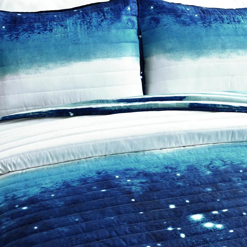 Lush Decor Space Star Reversible Quilt Set