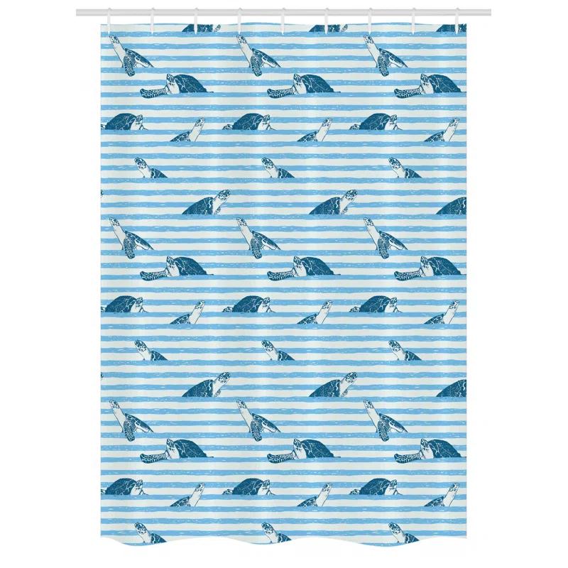 Ambesonne Striped Shower Curtain with Hooks Included