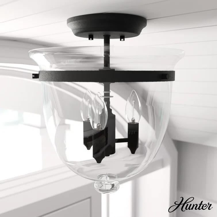 Hunter Fan Belltown 3 - Light 13'' Unique/Statement Urn Semi Flush Mount