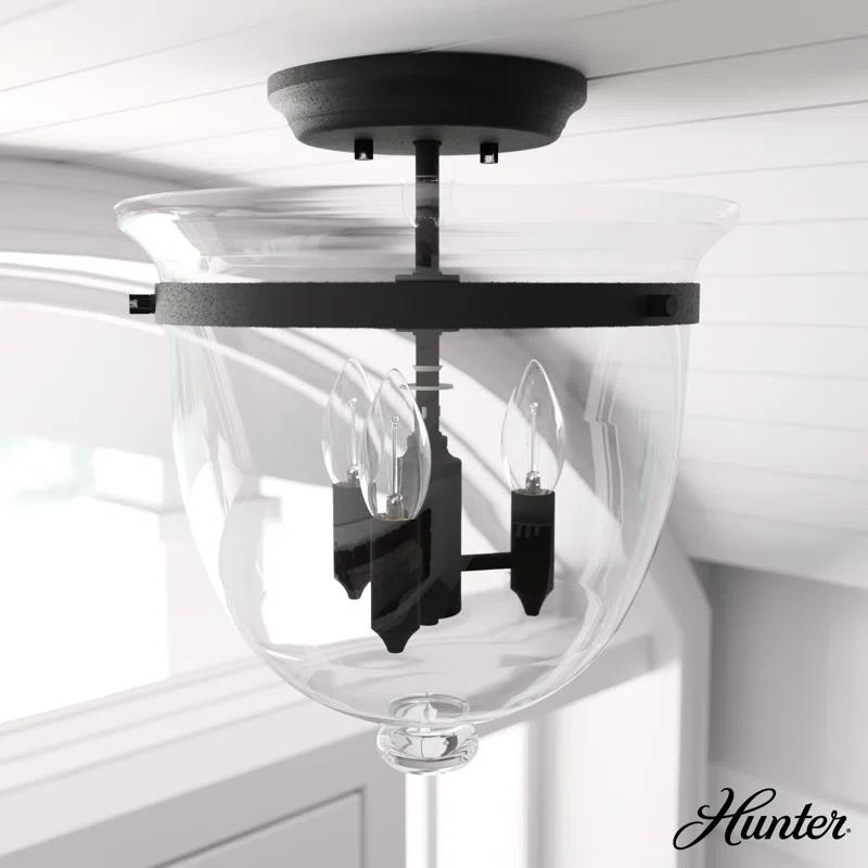 Hunter Fan Belltown 3 - Light 13'' Unique/Statement Urn Semi Flush Mount