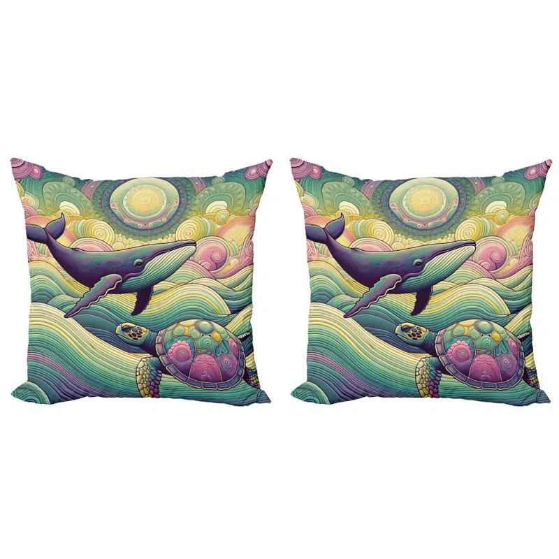 Ambesonne Reversible Pillow Cover (Set of 2)