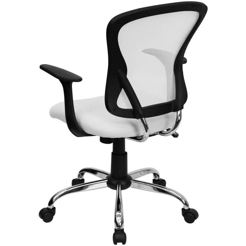 Flash Furniture Mid-Back Mesh Swivel Task Office Chair with Chrome Base and Arms