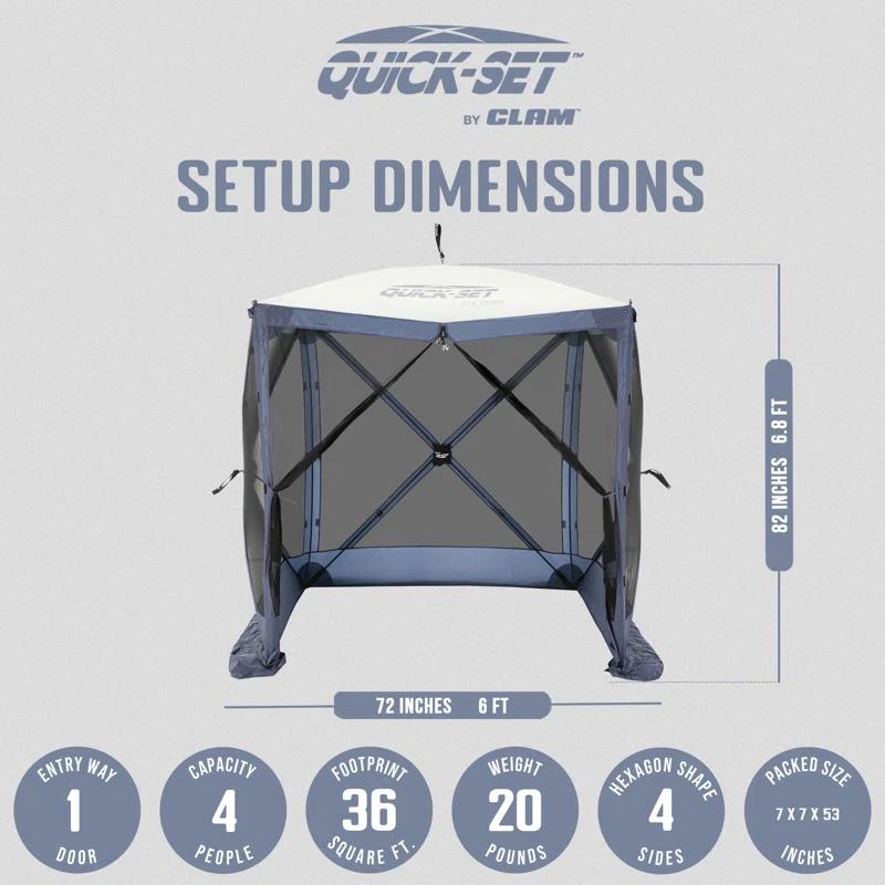 Clam CLAM Quick-Set Pavilion Portable Outdoor Canopy Shelter