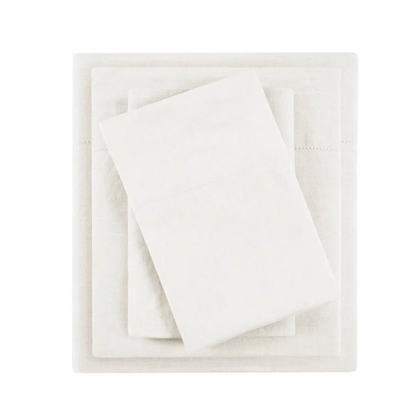 Madison Park Linen Blend 4 Piece Sheet Set
