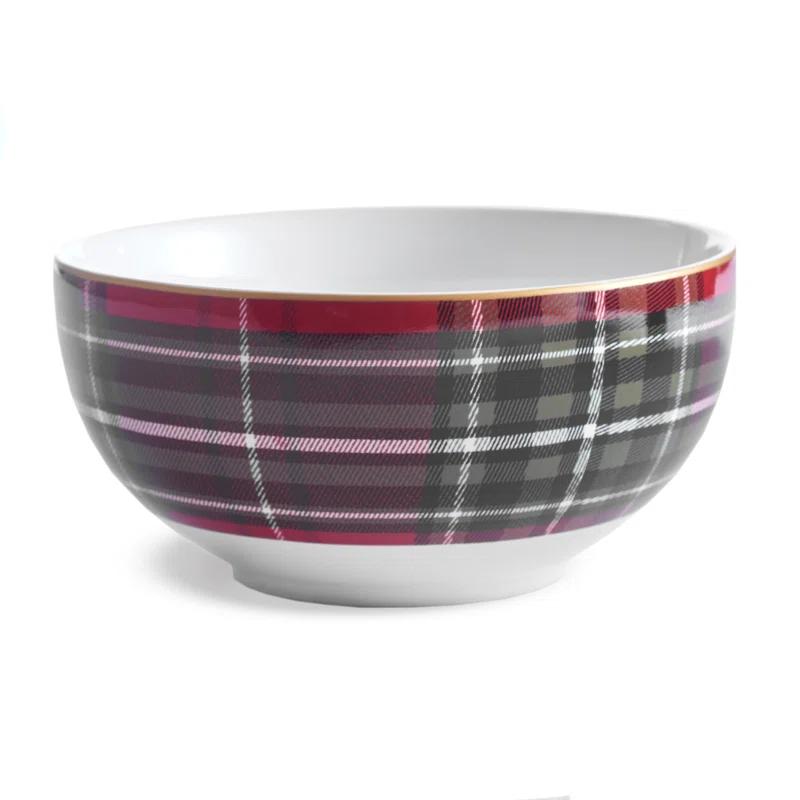 222 Fifth 222 Fifth 12-Piece Wexford Red Porcelain Dinnerware Set - Service For 4, Plate & Bowl Set
