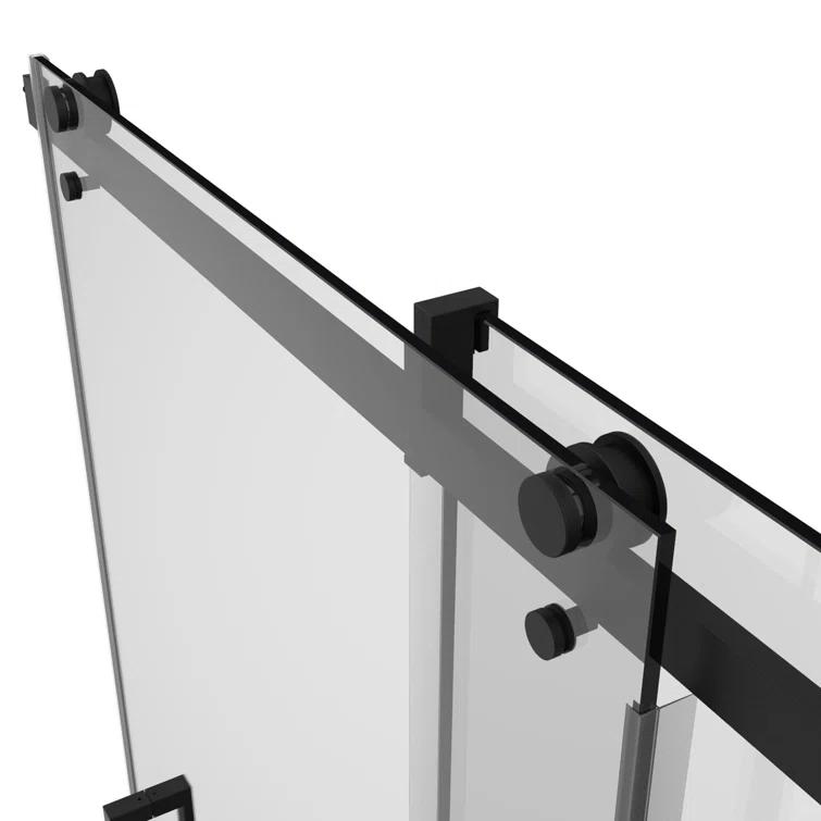 HHK HOME 60'' W 76'' H Frameless Rectangle Shower Enclosure HHKSS05-MB-6076