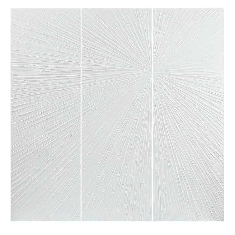 Madison Park Signature Sunburst 3-Piece Hand-Painted Resin Wall Art